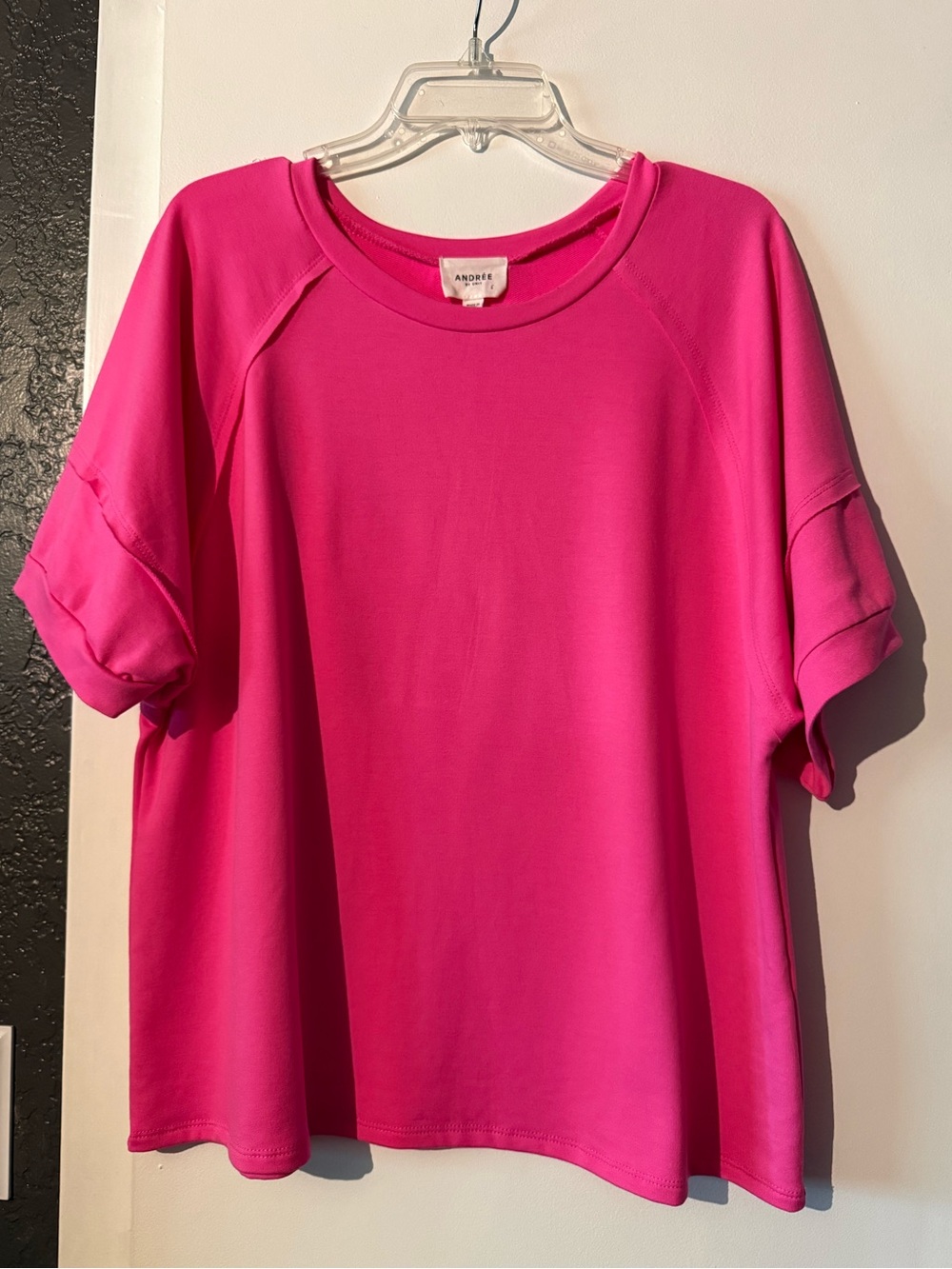 Andree Pink Short Sleeve Crewneck Top